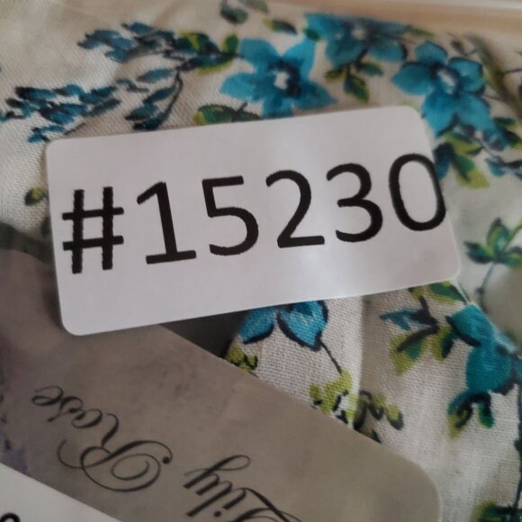 Lily Rose Dress Womens XXL White & Blue Floral Puff Sleeve Short *NWT* - Picture 9 of 9